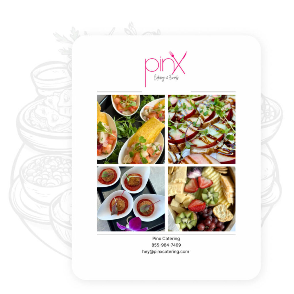 PINX Catering event catering and styling